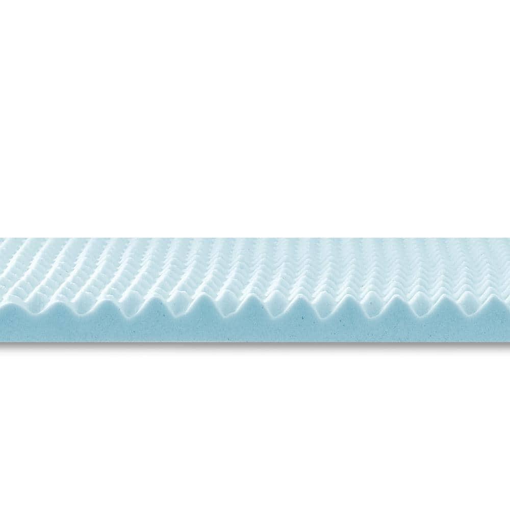 BodiPEDIC 2.5'' Gel Memory Foam Convoluted Mattress Topper