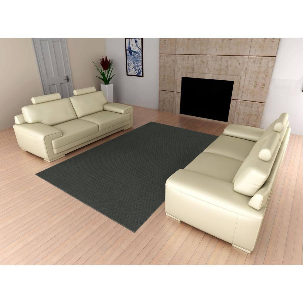 Garland Rug Town Square Polypropylene Cinder Gray Indoor Area Rug, 5' x 7'