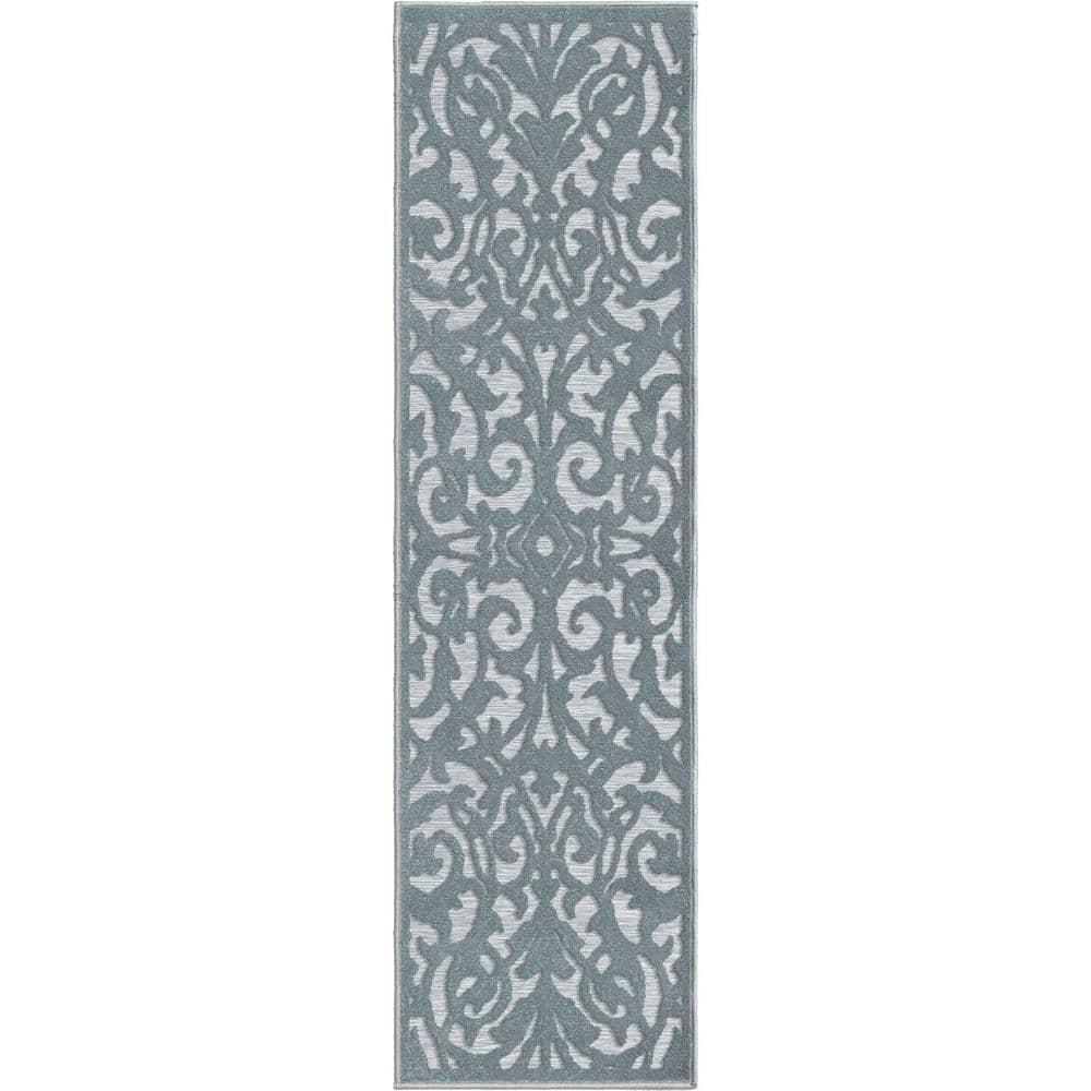 My Texas House Ladybird Harbor Blue High Low Indoor Outdoor Area Rug