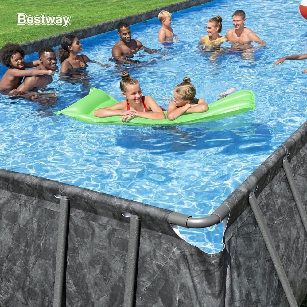 Bestway APX 365 Rectangular Above Ground Pool Set, 31'4" x 16' x 52"