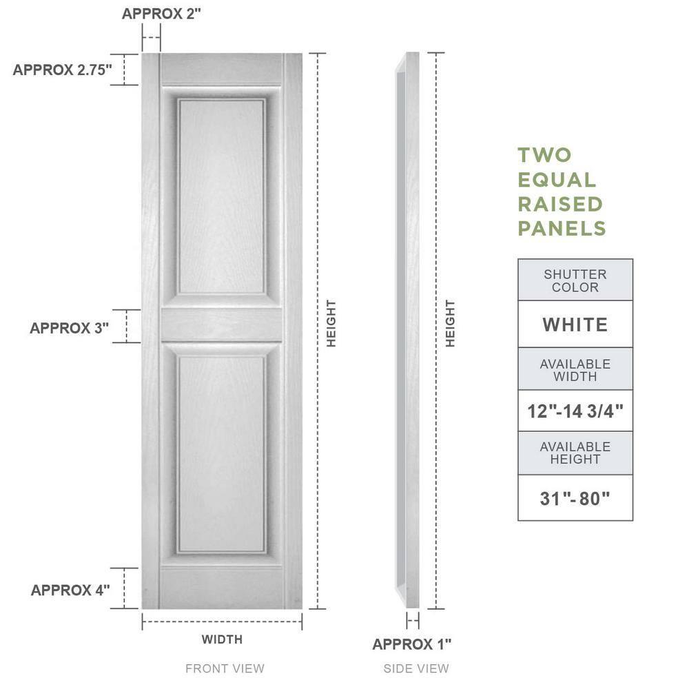 Mid America Mid-America Raised Panel Shutters