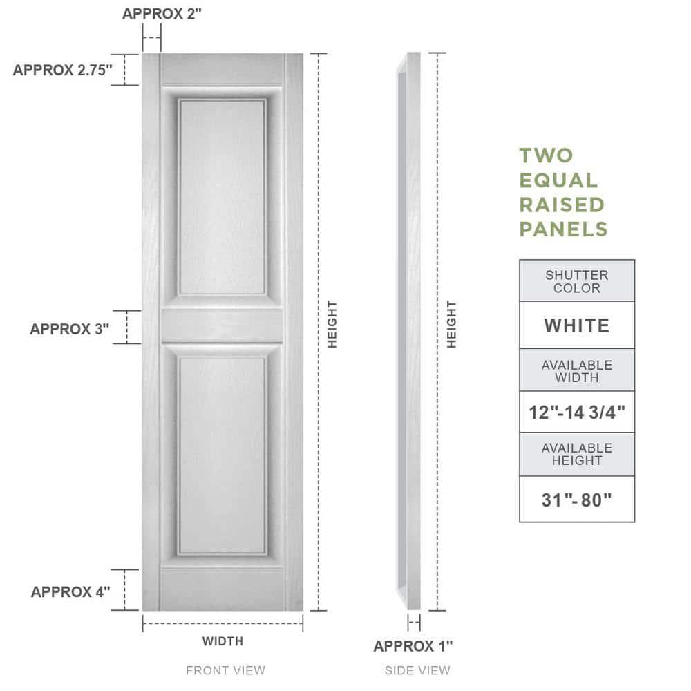 Builders Edge Raised Panel Shutters
