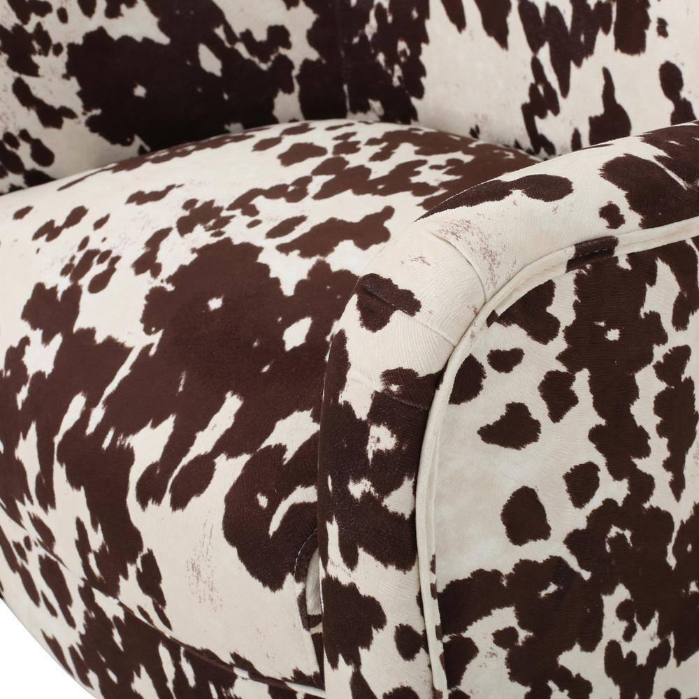 Noble House Siena Classic Milk Cow Velvet Club Chair, Beige