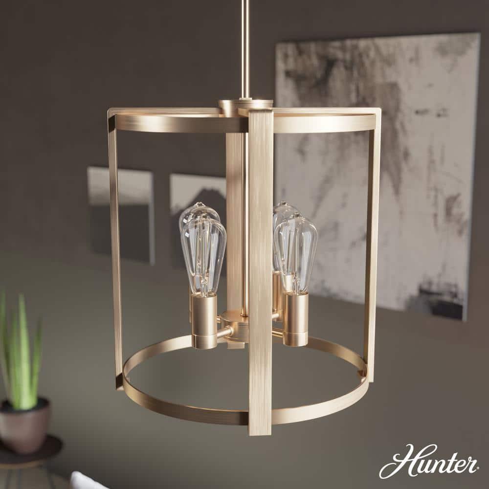 Hunter Fan 4 Modern Alturas Gold Cage Chandeliers