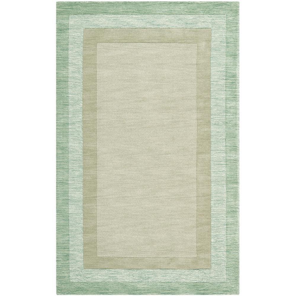 Impressions IM821 Hand Loomed Area Rug - Green/Beige - 4'x6' - Safavieh