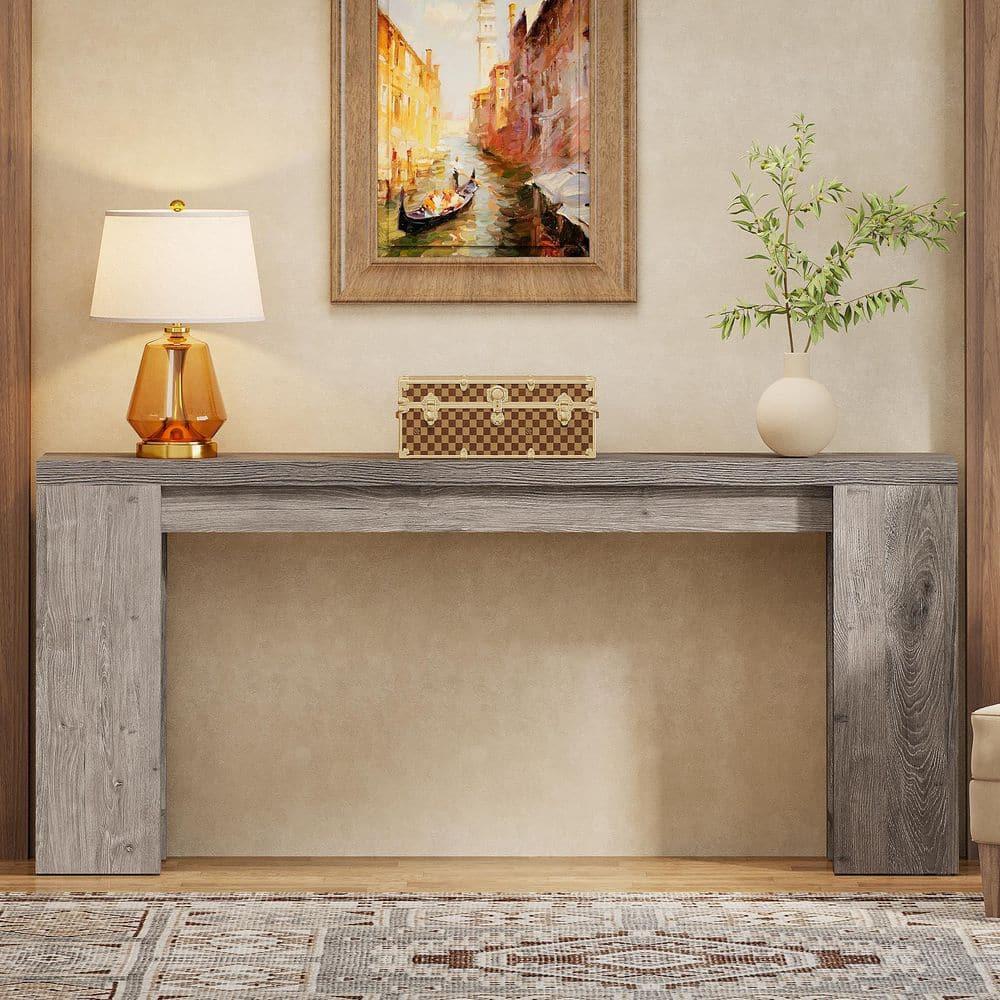 Millwood Pines 70.9" Console Table For Entryway, Farmhouse Wood Sofa Couch Tale