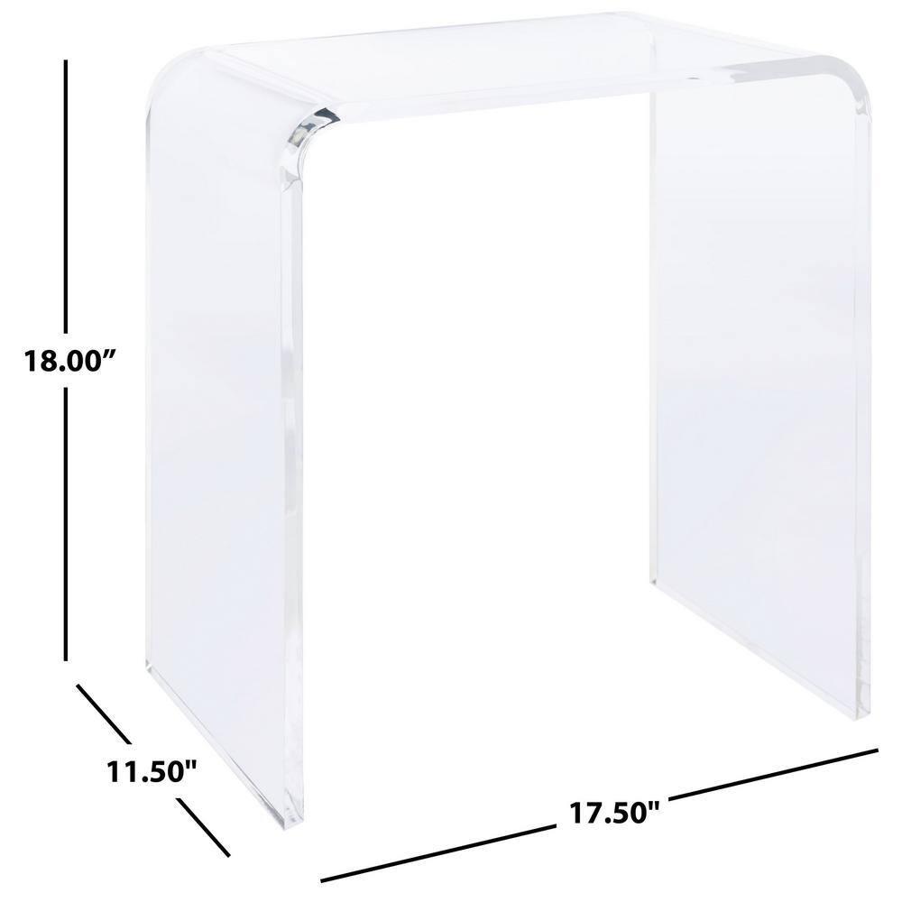 Pryor Acrylic Side Table - Clear - Safavieh.
