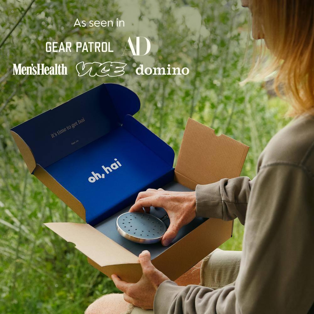 Citron Stainless Steel Bluetooth Handheld Showerhead with LED Alerts