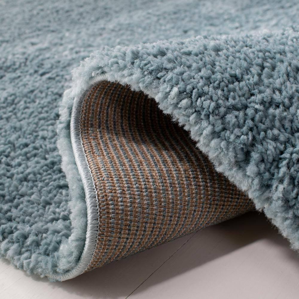 August Shag 900 AUG900 Power Loomed Indoor Area Rug - Aqua - 5'3"x5'3" - Safavieh