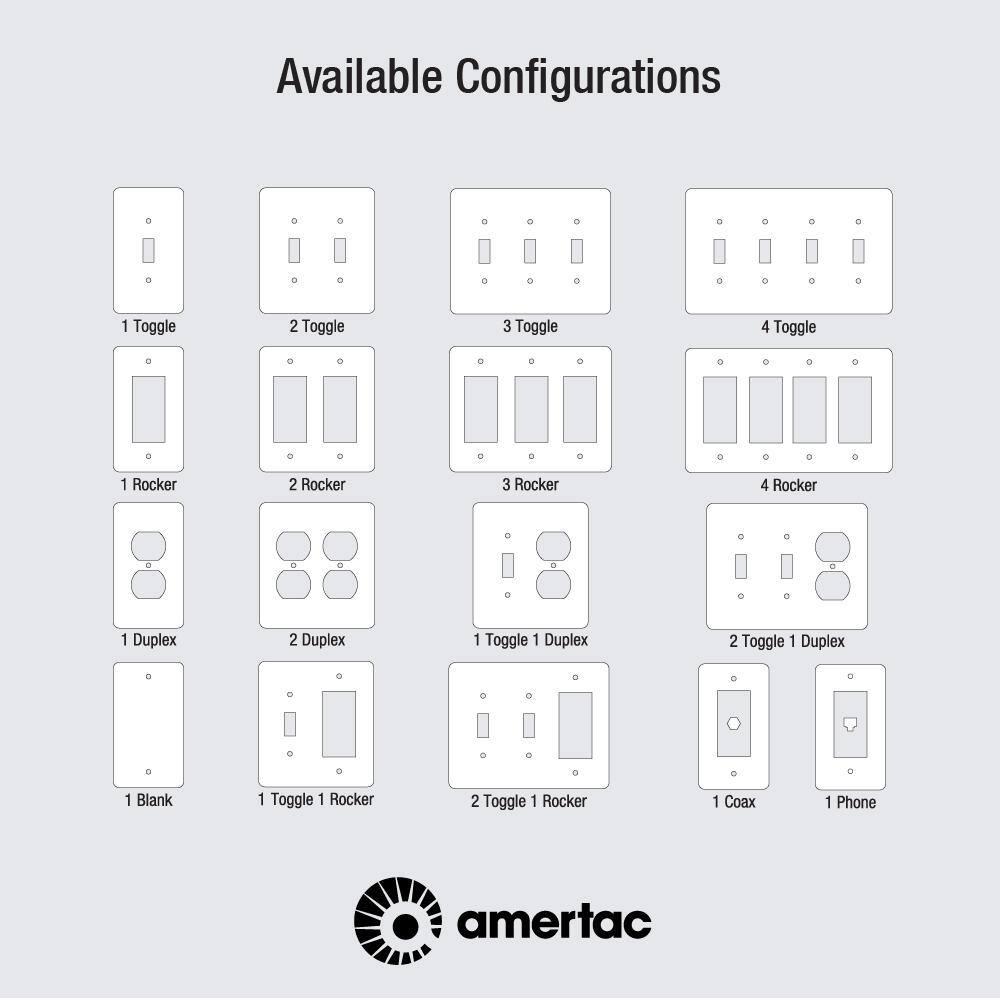 Amerelle 77TTTBZ Moderne Wallplate 3 Toggle Cast Metal Brushed Bronze 1-Pack
