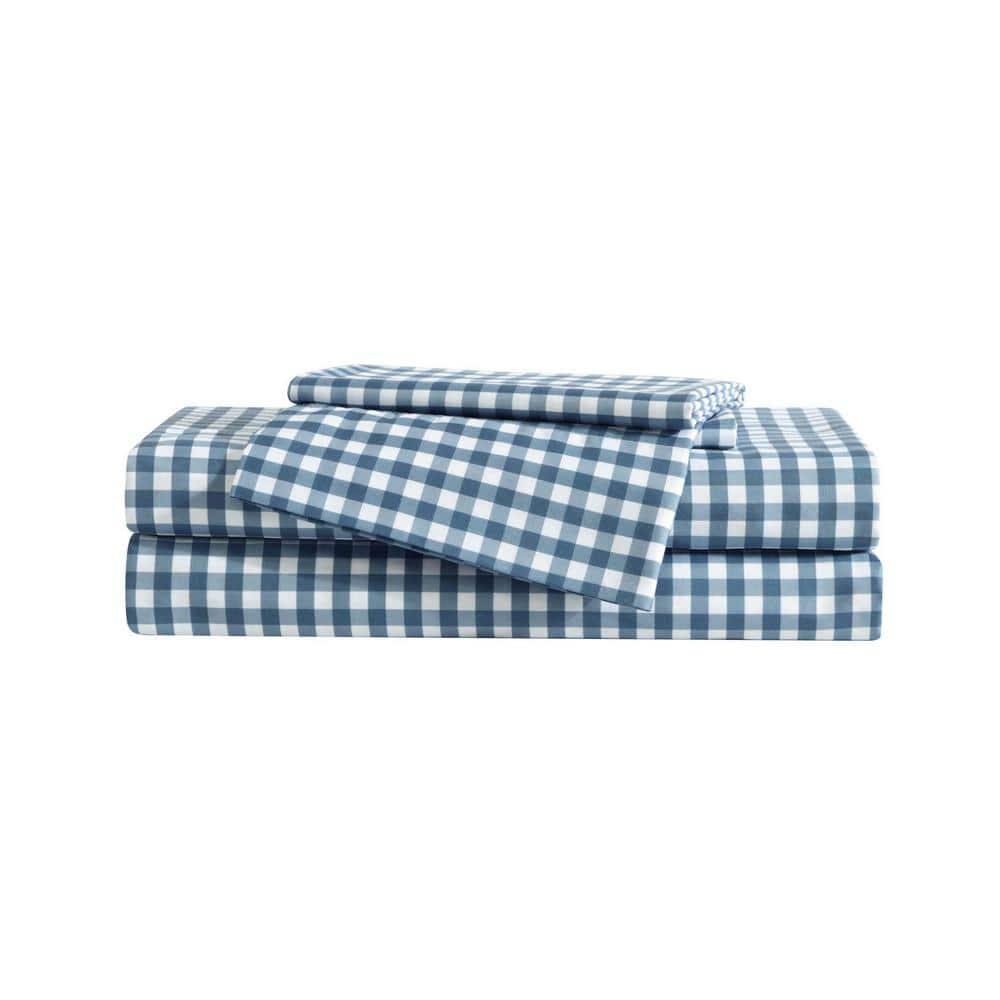 Eddie Bauer Preston Check Blue Twin Xl Sheet Set
