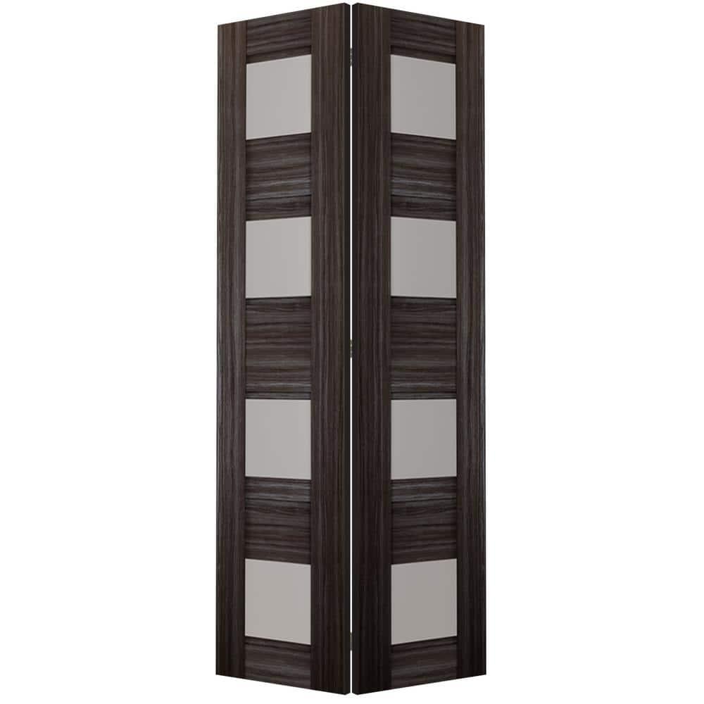 Belldinni Della Solid Manufactured Wood and Glass Prefinished Bi-Fold Door