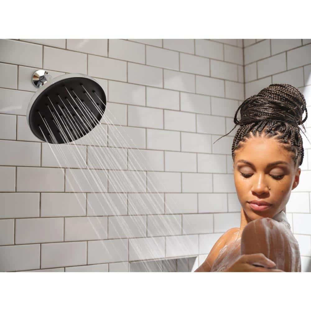 Verso 9-Inch Chrome Round Rain Shower Head with Magnetix Docking