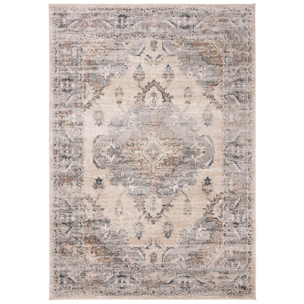 Oregon ORE898 Power Loomed Indoor Accent Rug - 3'x5' - Beige/Grey - Safavieh