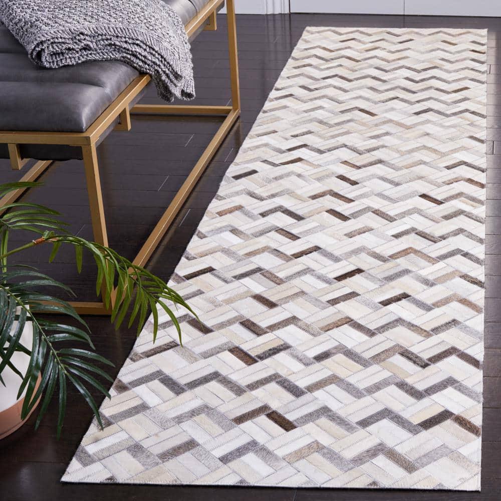 Studio Leather STL235 Power Loomed Runner Rug - Black/Grey - 2'3"x9' - Safavieh.