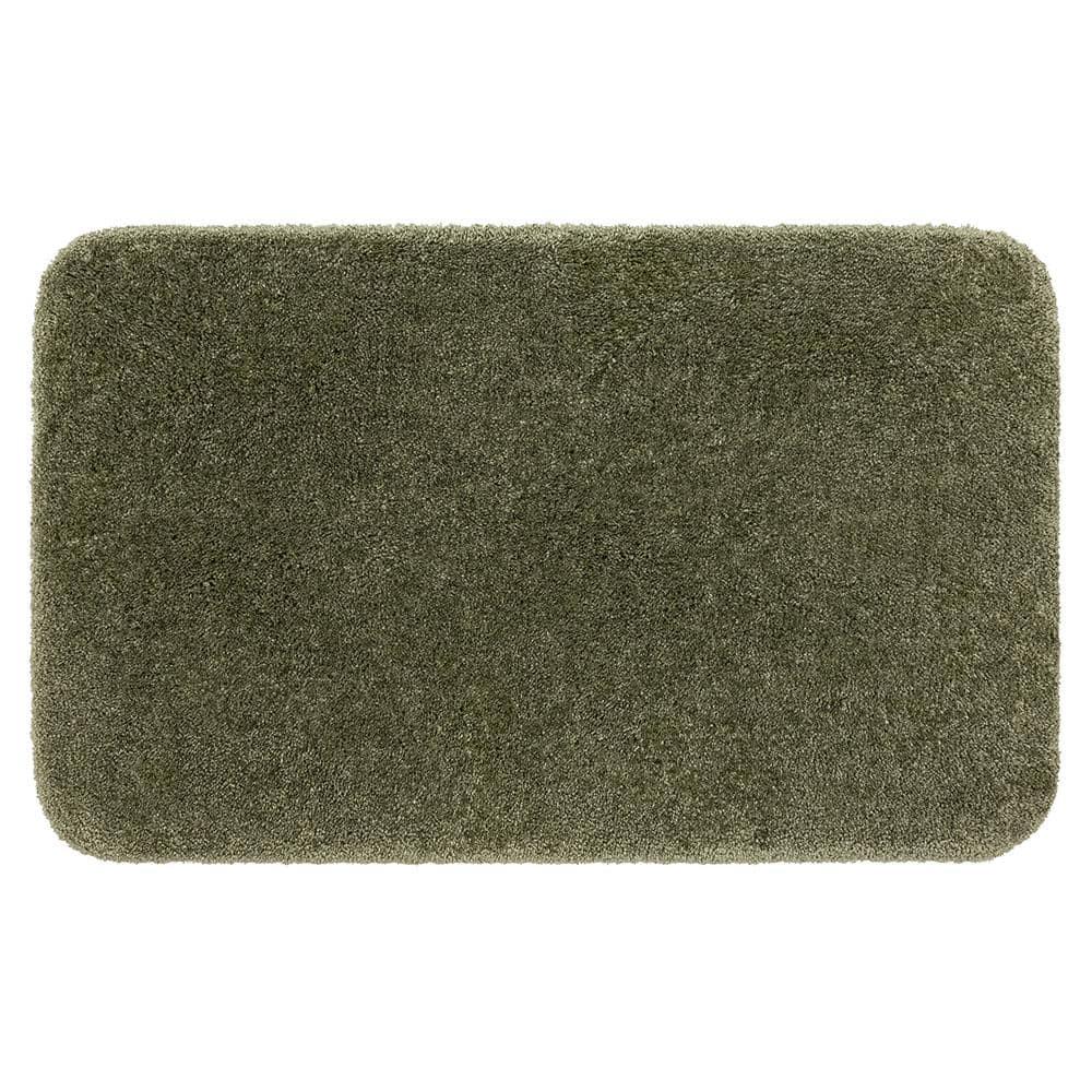 BrylaneHome The Elegance Bath Rug Collection - Bath Rug - 17" W 24" L, Olive