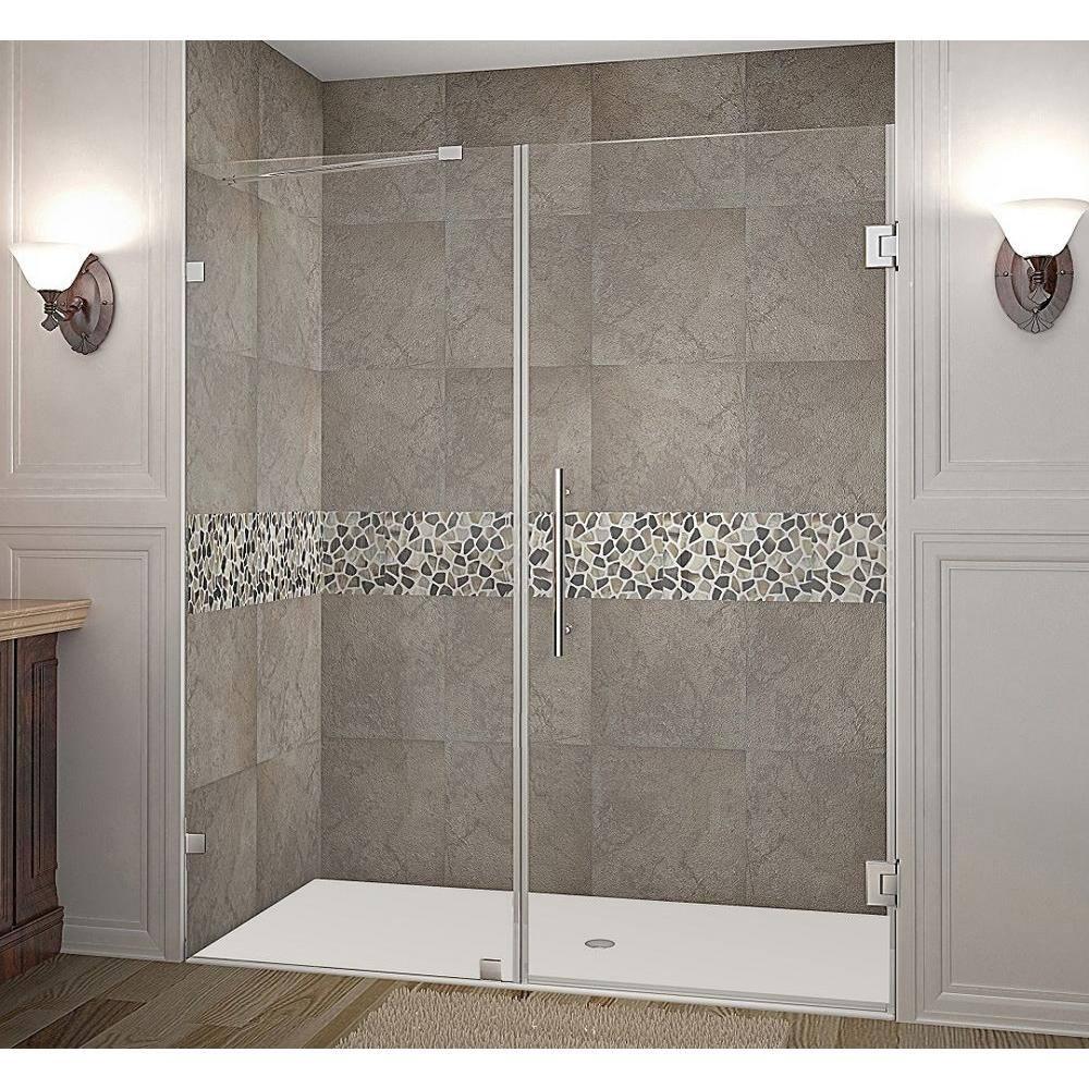 Aston Sdr985-68-10 Nautis 68" Wide X 72" High Frameless Hinged Shower Door - Stainless