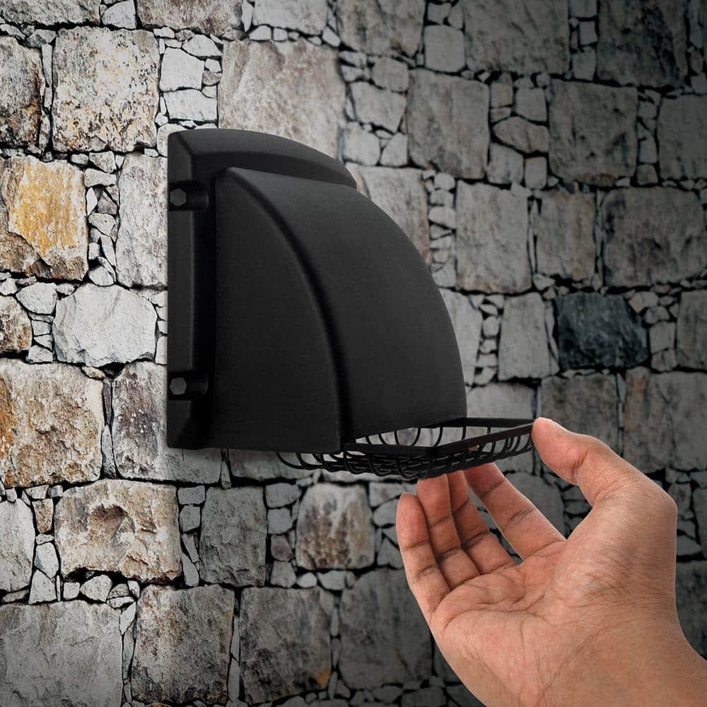 4 inch Black Dryer Vent Hood with Pest Guard BPMH4BLKZW6