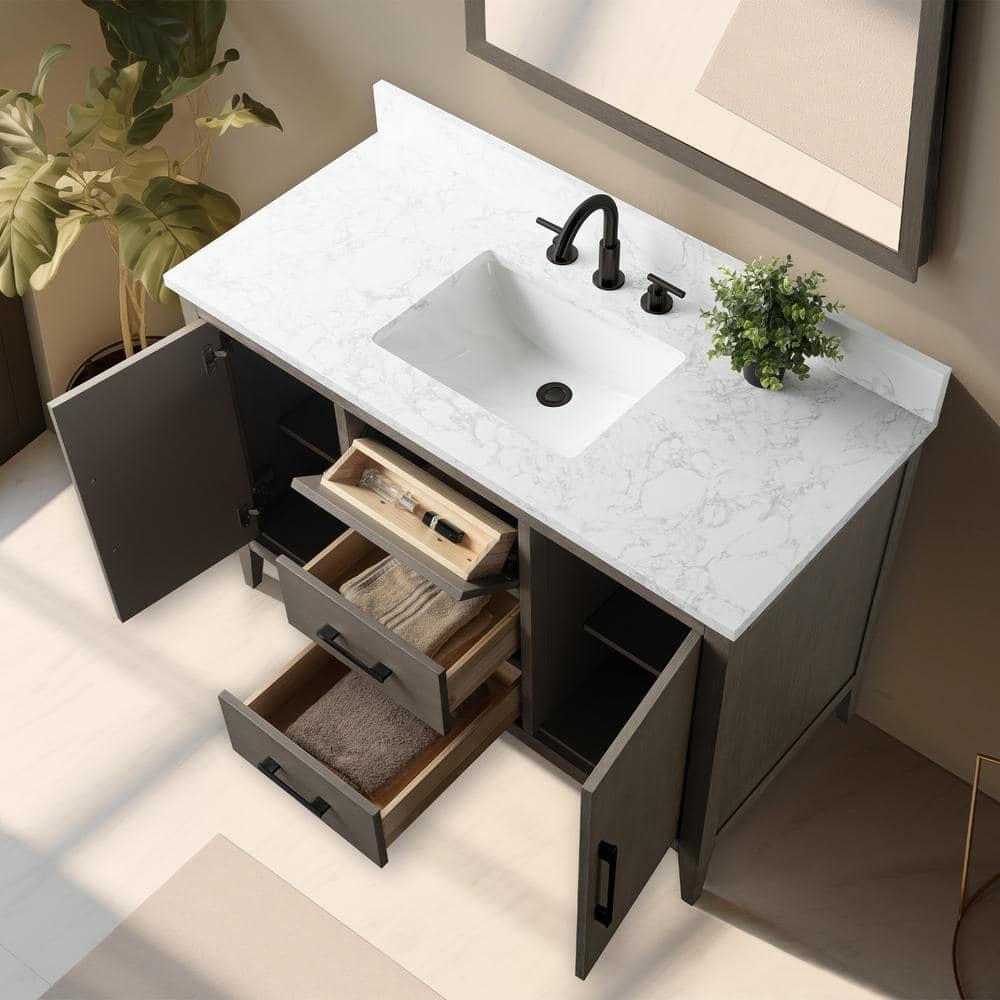 48'' Single Bathroom Vanity with Engineered Marble Top