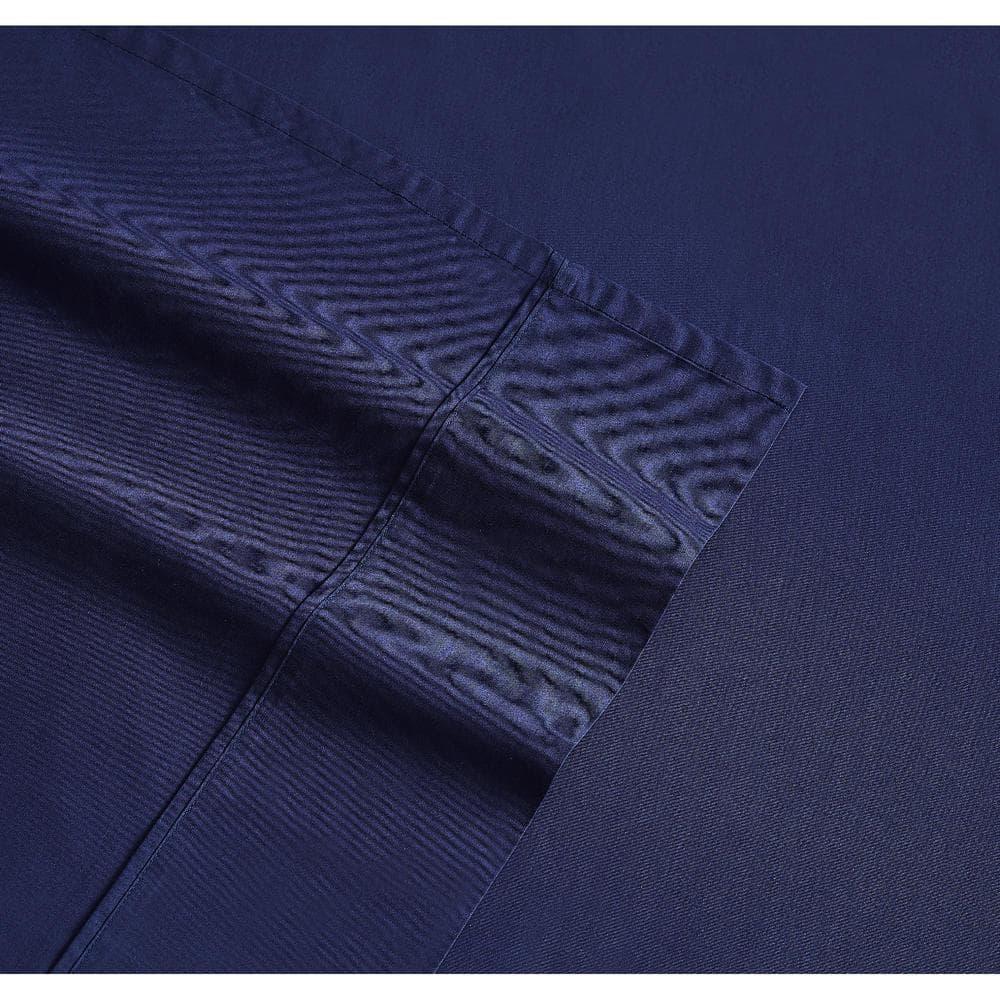 Twin Classic Cotton Solid Sheet Set Navy - Brooklyn Loom