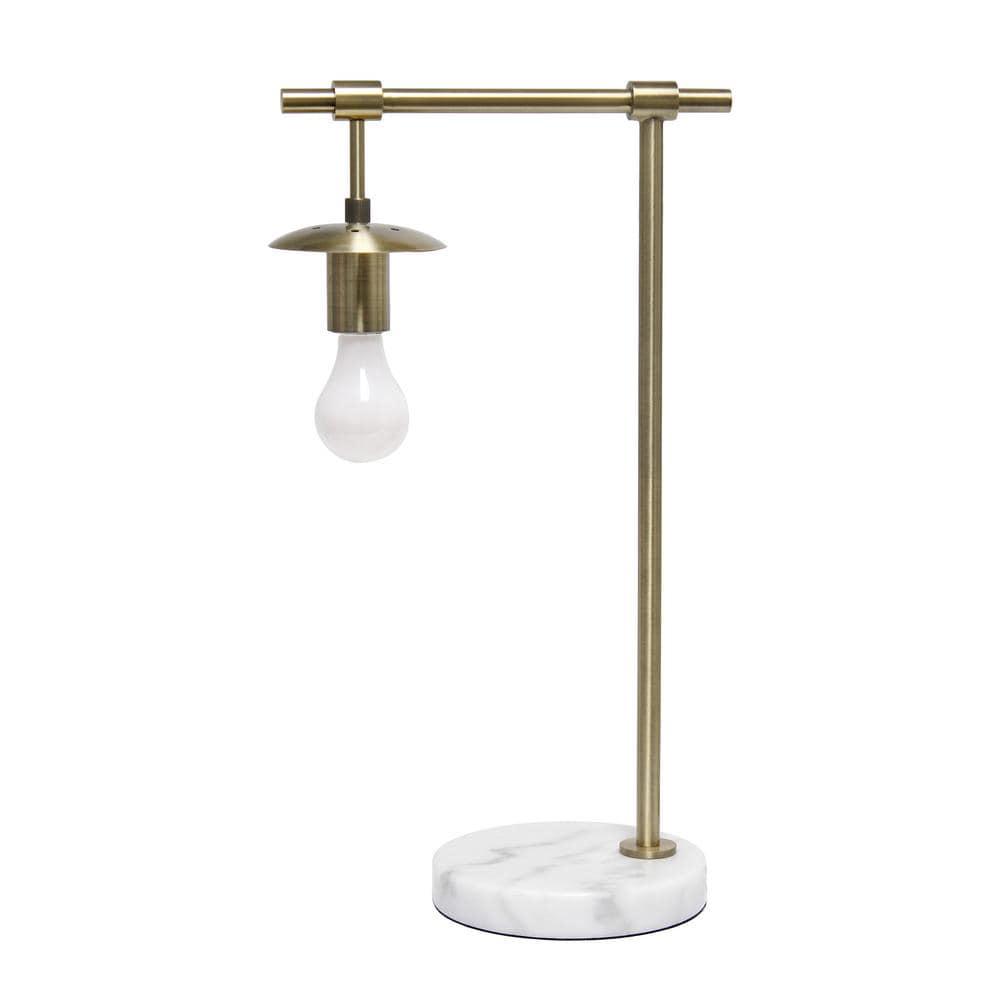 21" Studio Loft Globe Shade Table Desk Lamp Antique Brass Finish - Lalia Home: Mid-Century Modern, UL Listed, No Assembly Required