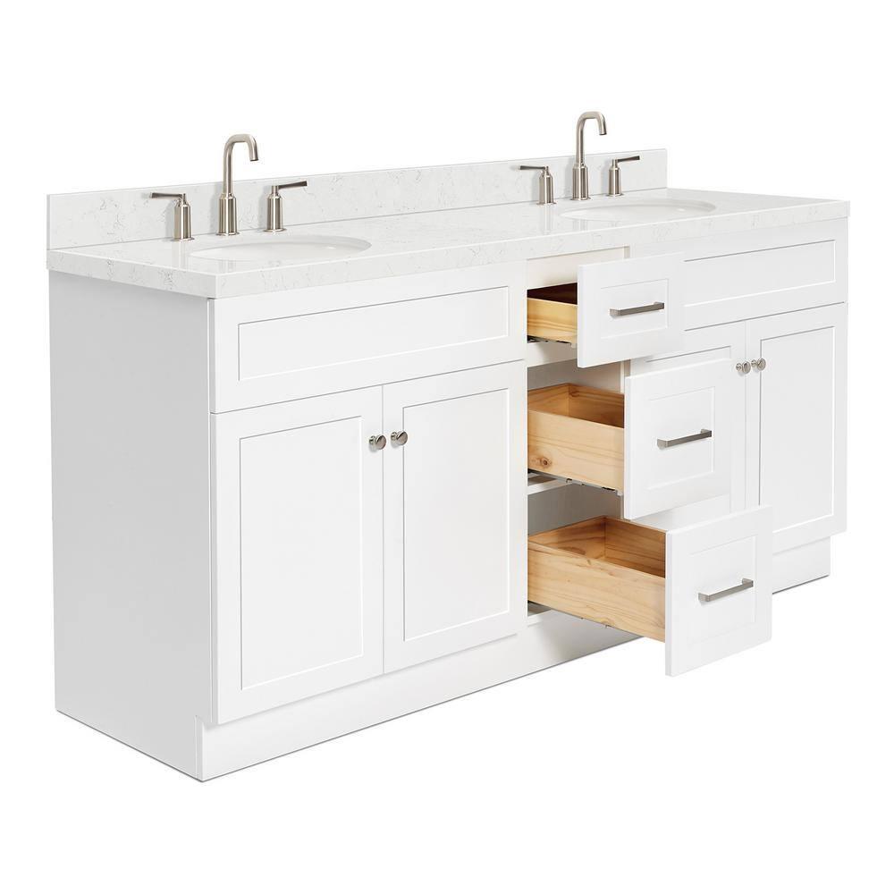 Ariel F072dcqovo Hamlet 72" Free Standing Double Basin Vanity Set - White