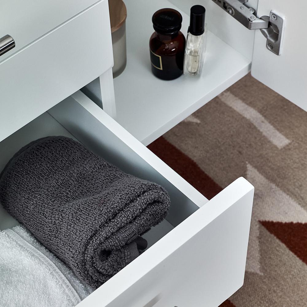 Fresca Lucera 60" Wall Mount Double Sink Modern Bathroom Vanity with Top and Vessel Sinks