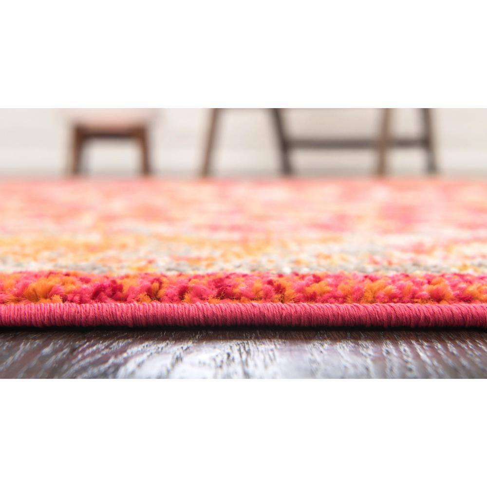 Kalf Floral Rust Red Area Rug
