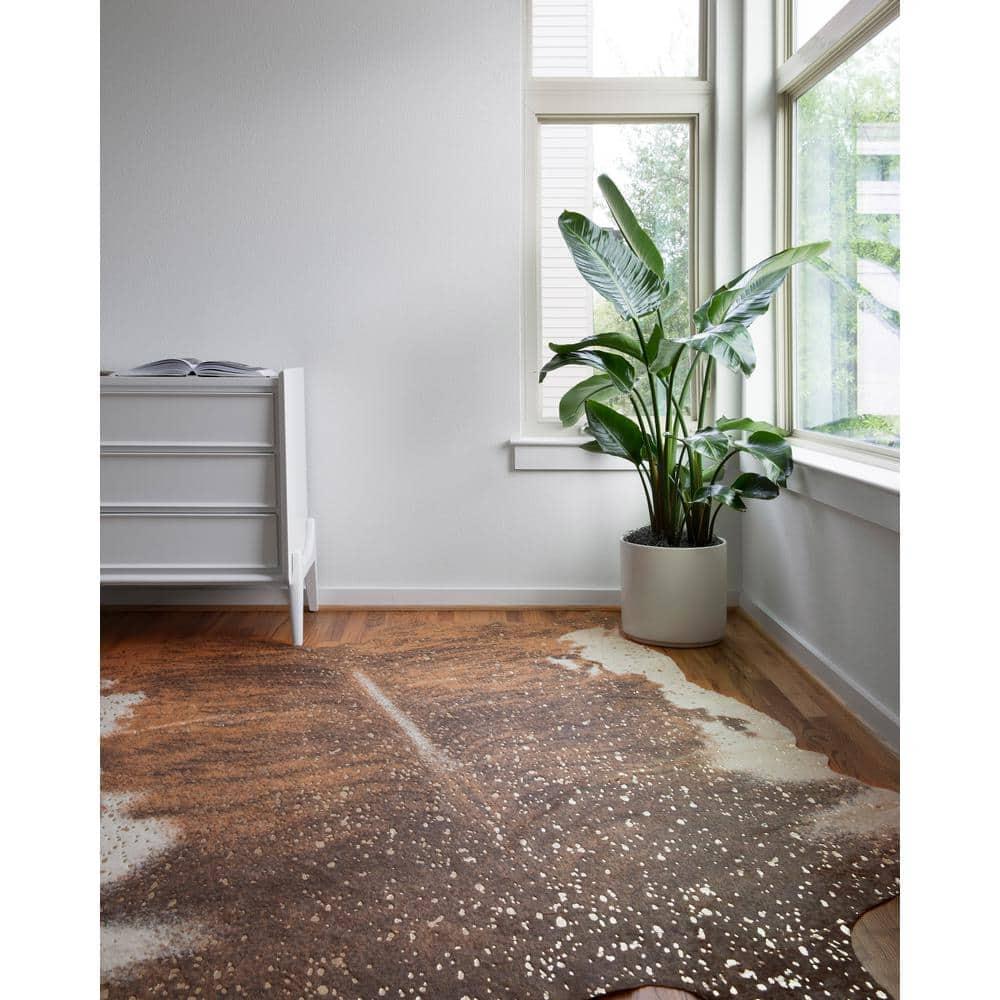 Loloi II Bryce Faux Cowhide Walnut / Champagne Area Rug