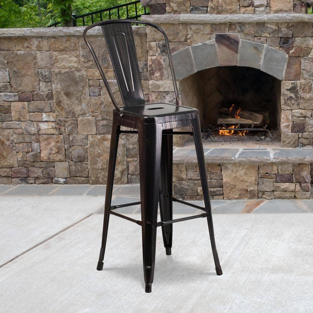 Flash Furniture Metal Outdoor Stool