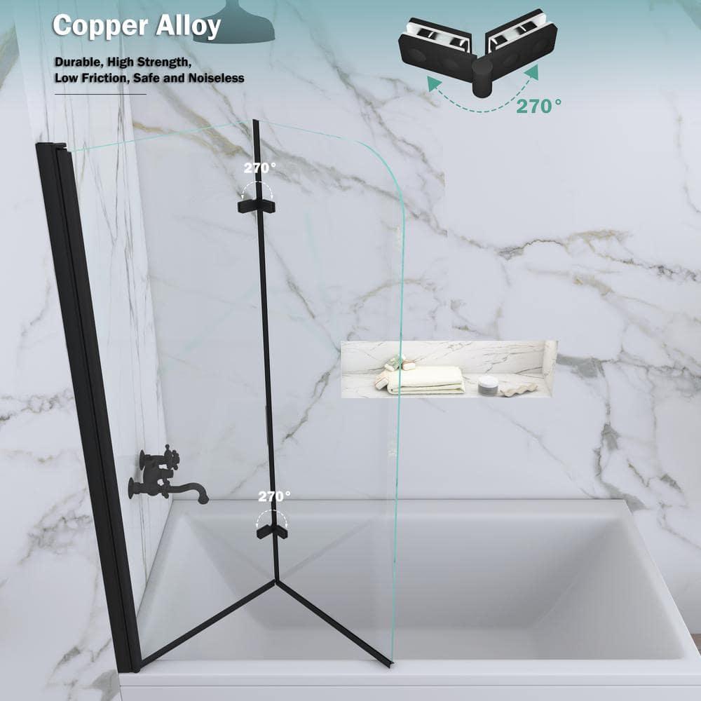 Jraty 39'' - W x 55'' H Door Frameless Tub Door with