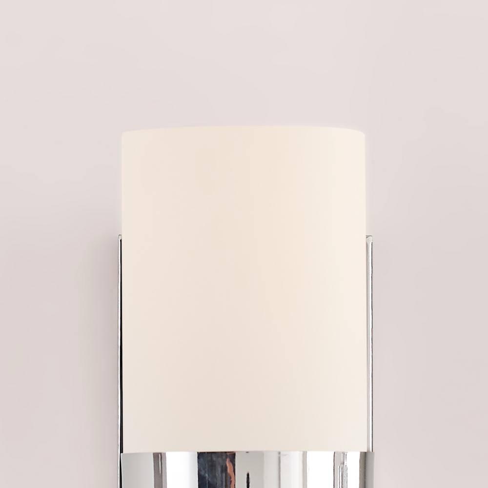 Zire Minimalist Chrome Cylinder Wall Sconce, Direct Wired