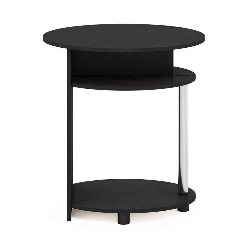 Furinno 3-Tier End Table Accent Sofa Side Coffee Table w/Open Storage Shelf,Americano