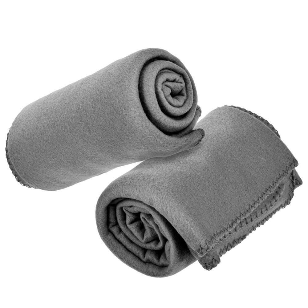 Imperial Home Cozy Comfort 50 x 60 Inch Cozy Fleece Throw Blanket (Set of 12)