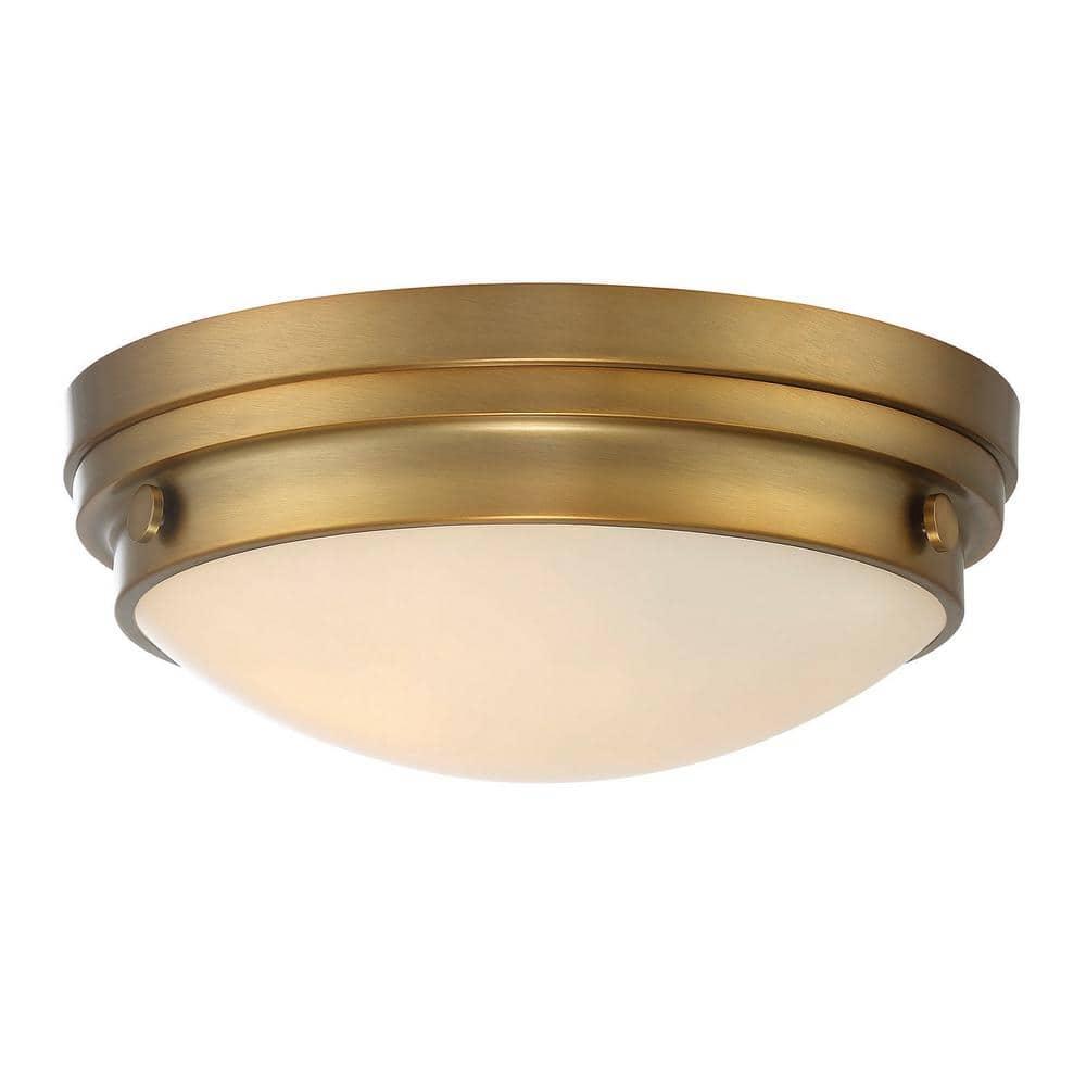 Savoy House Lucerne 2 - Light Flush Mount in  Warm Brass