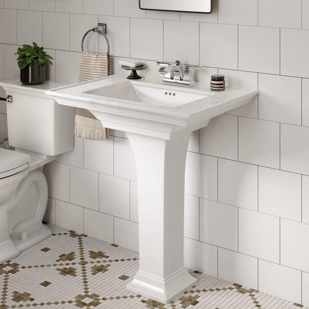 American Standard Town 22.5'' White Ceramic Rectangular Bathroom Sink with Overflow
