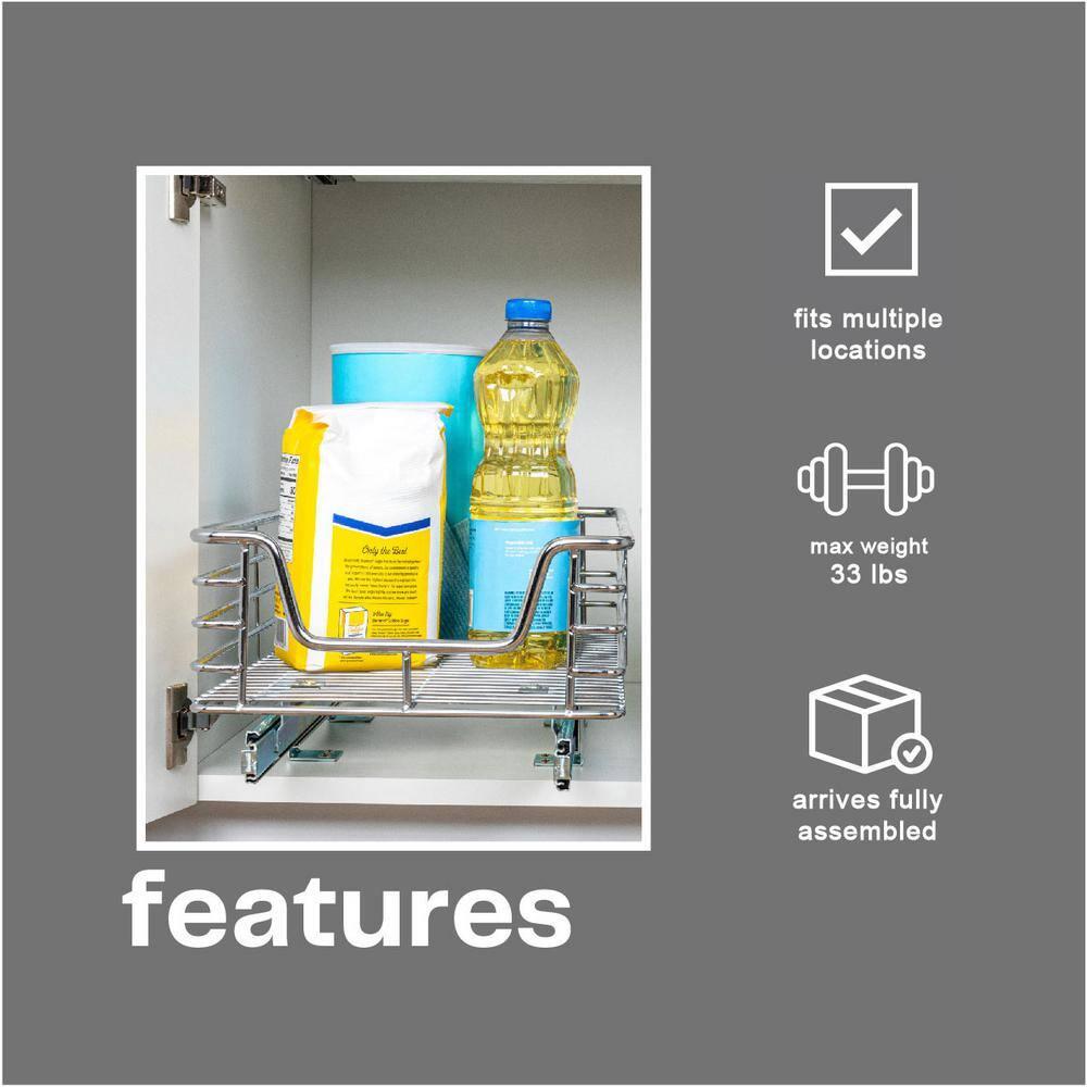 14.5 in. Sliding Organizer-Chrome