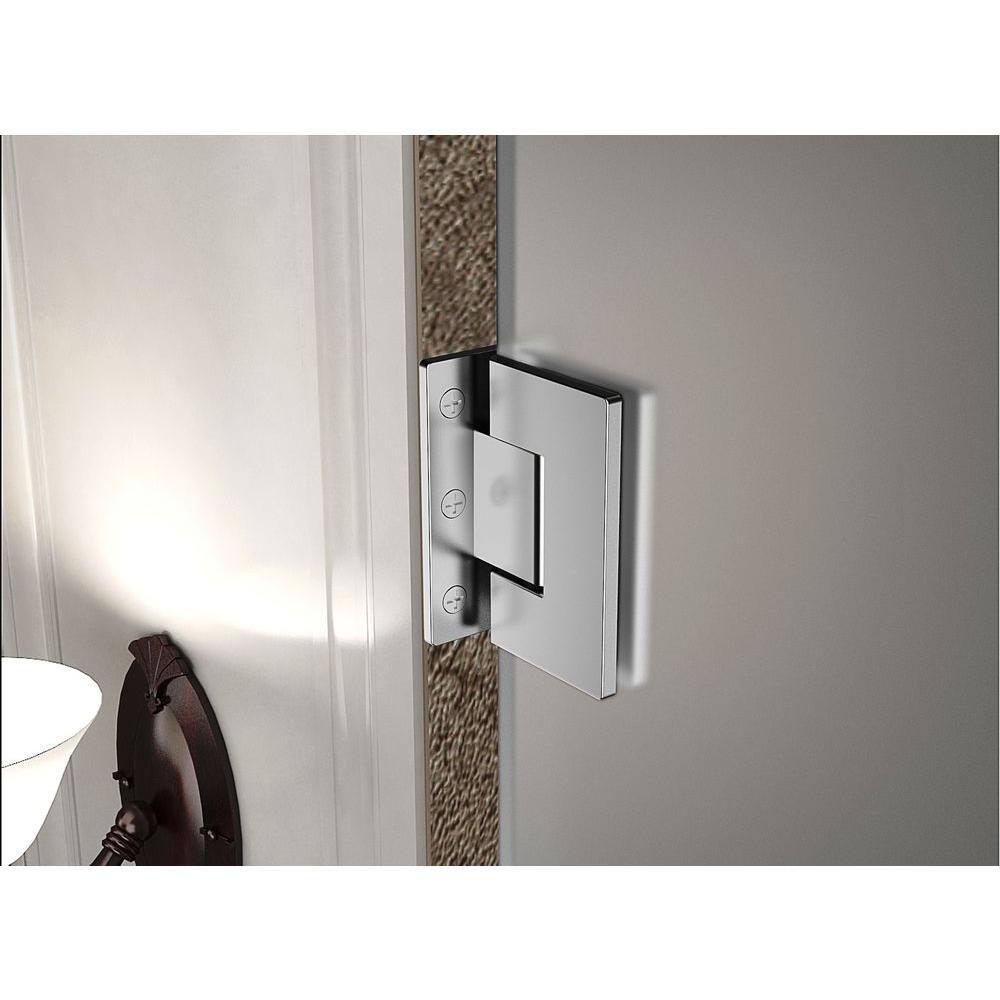Nautis 72" H Hinged Frameless Shower Door