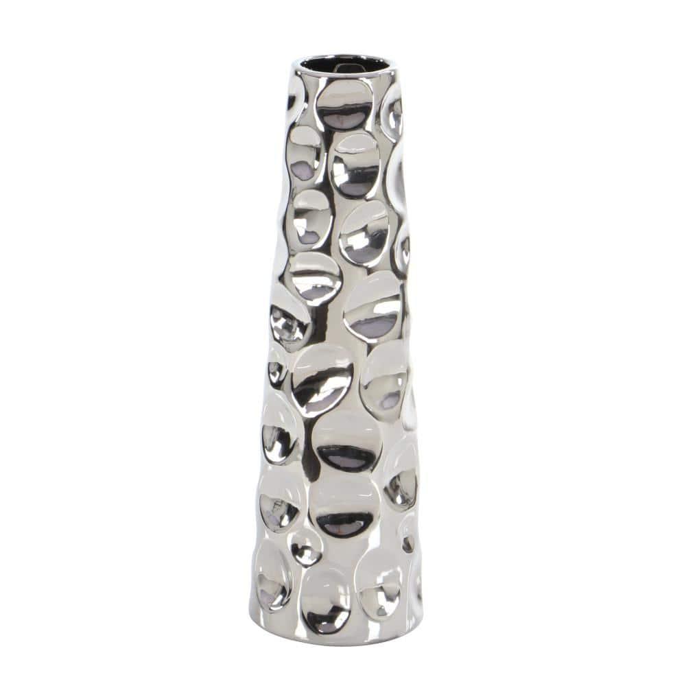 Meltham Ceramic Cone Decorative Vase with Concaved Bubble Texture