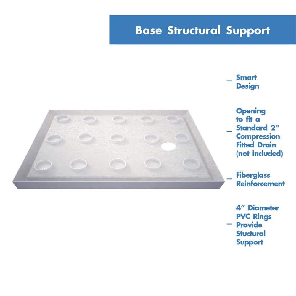 SlimLine 60" x 30" Single Threshold Shower Base