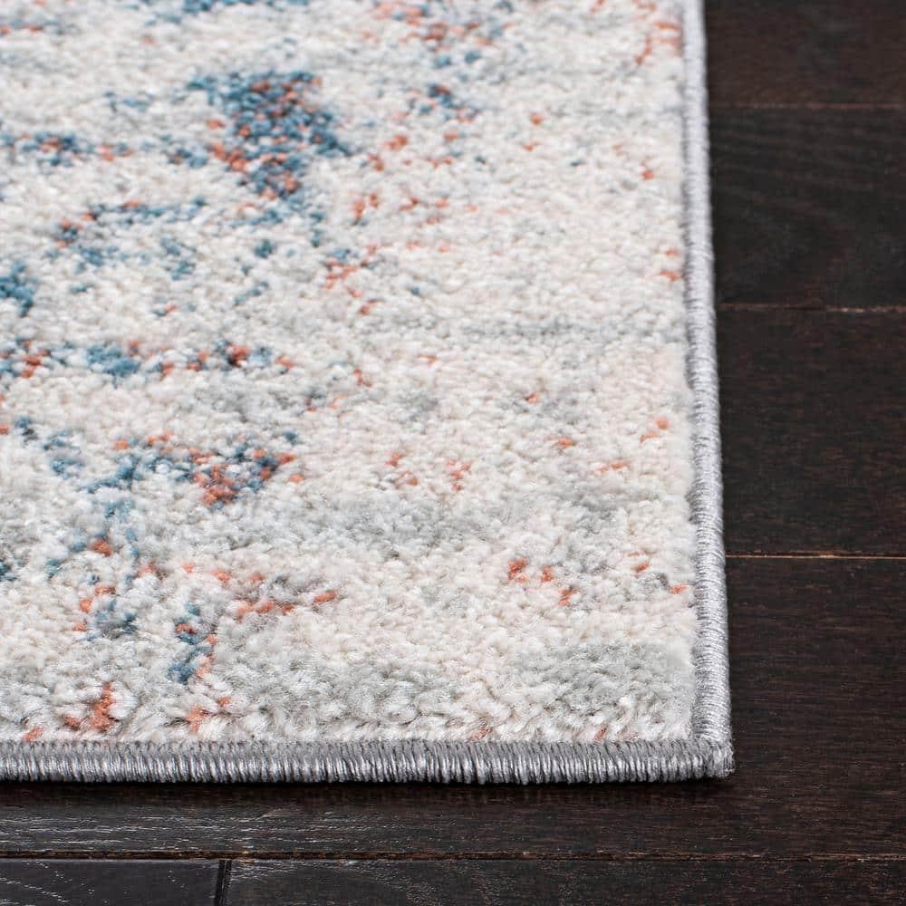 Tulum TUL232 Power Loomed Area Rug - Ivory/Dark Blue - 6'x9' - Safavieh.