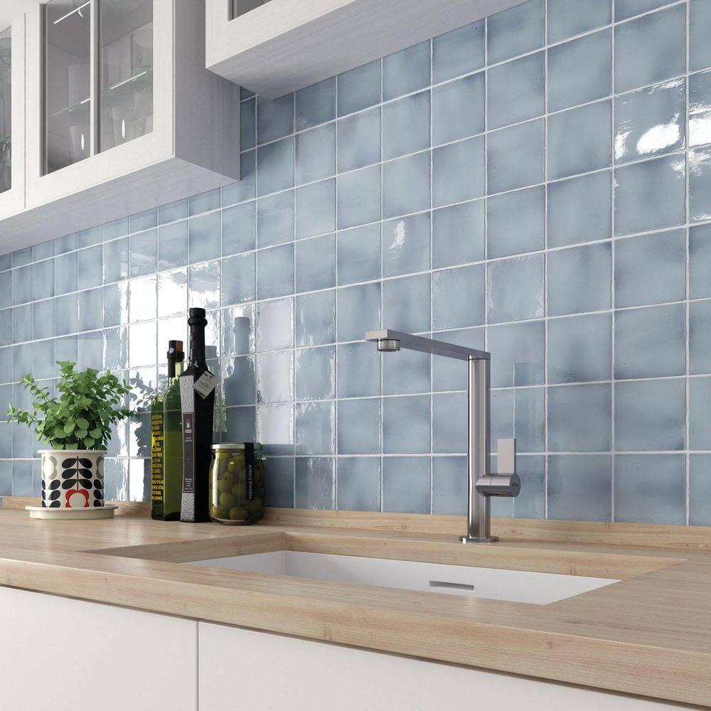 Andova Fion 4-in. Mediterranean-Inspired Glossy Ceramic Wall Tile