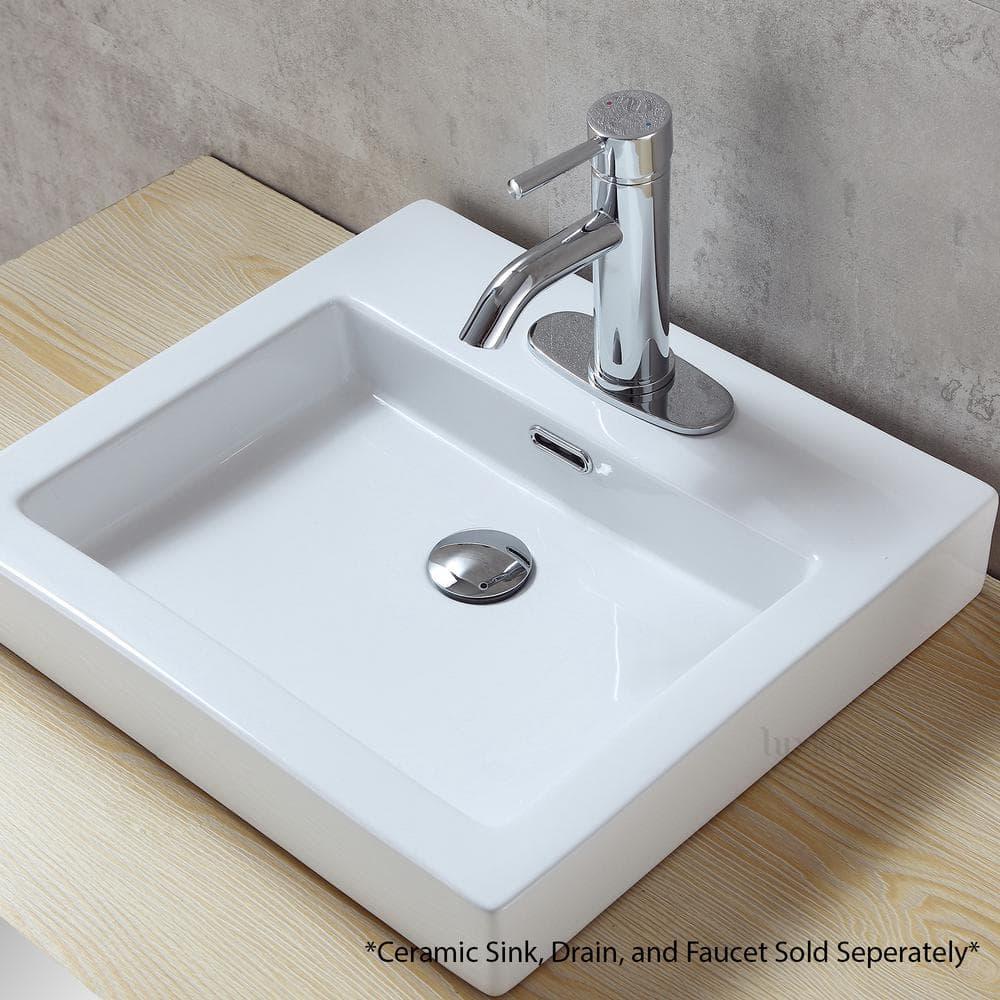 Luxier DKPL-7C-V Bathroom Vessel Vanity Sink Faucet 6" Hole Cover Deck Plate Escutcheon Chrome