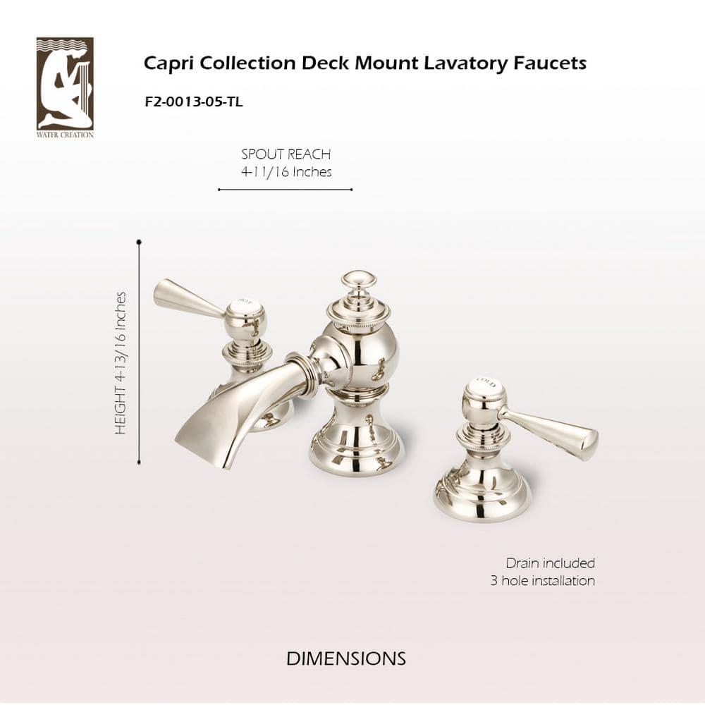 Widespread 2-handle Bathroom Faucet with Drain Assembly