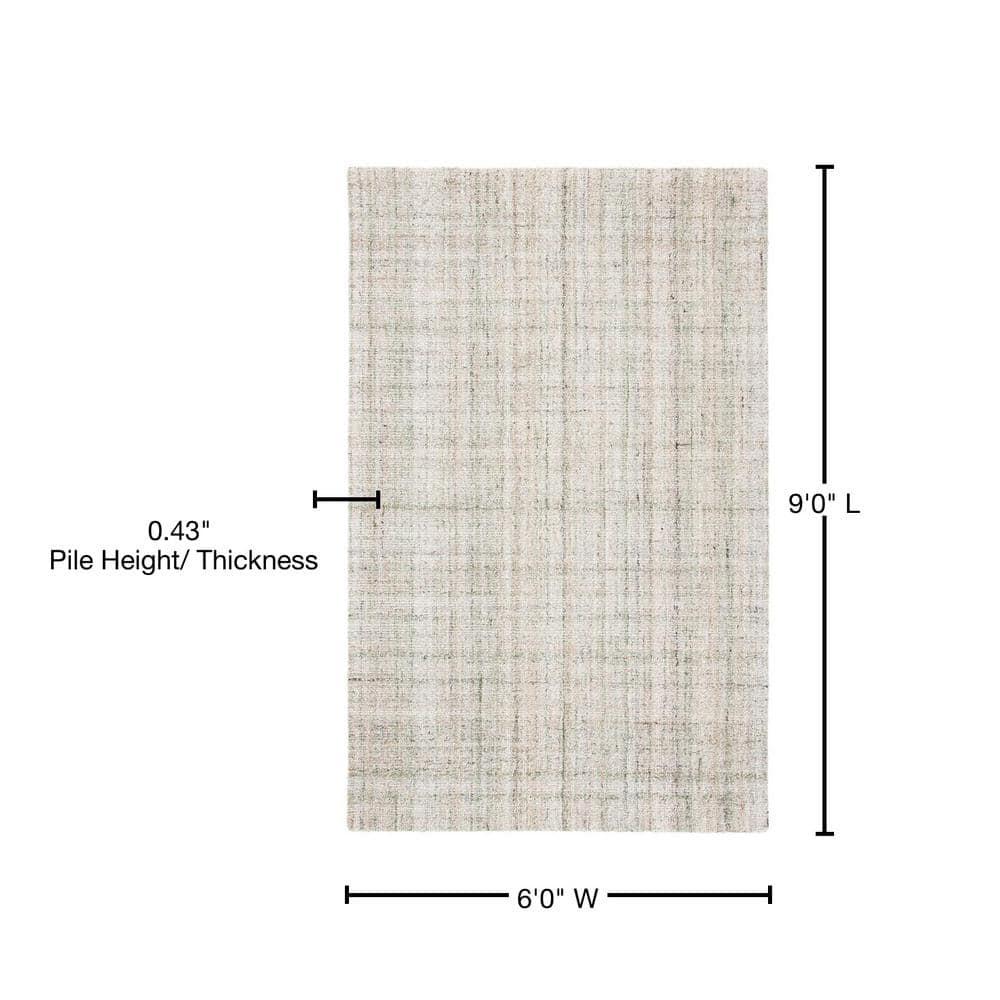 Abstract ABT143 Handmade Indoor Area Rug - Green/Sage - 6'x9' - Safavieh