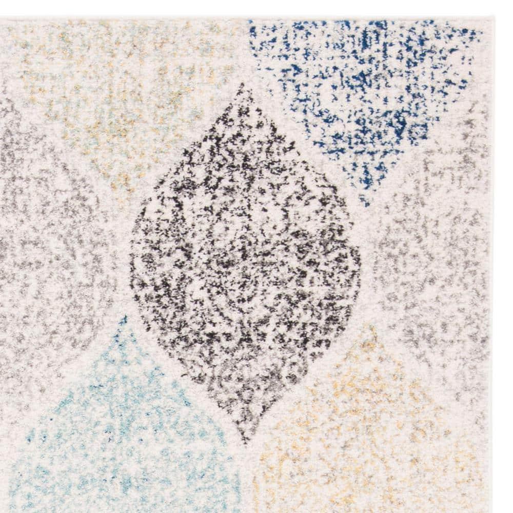 Madison MAD604 Power Loomed Indoor Area Rug - Ivory/Blue - 6'7"x9'2" - Safavieh