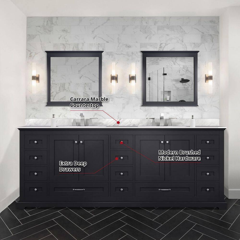 Lexora Dukes 84" Double Bathroom Vanity Base Only