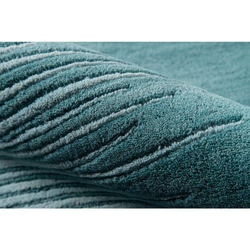 Art Craft Aqua 5 ft. x 8 ft. Indoor Area Rug