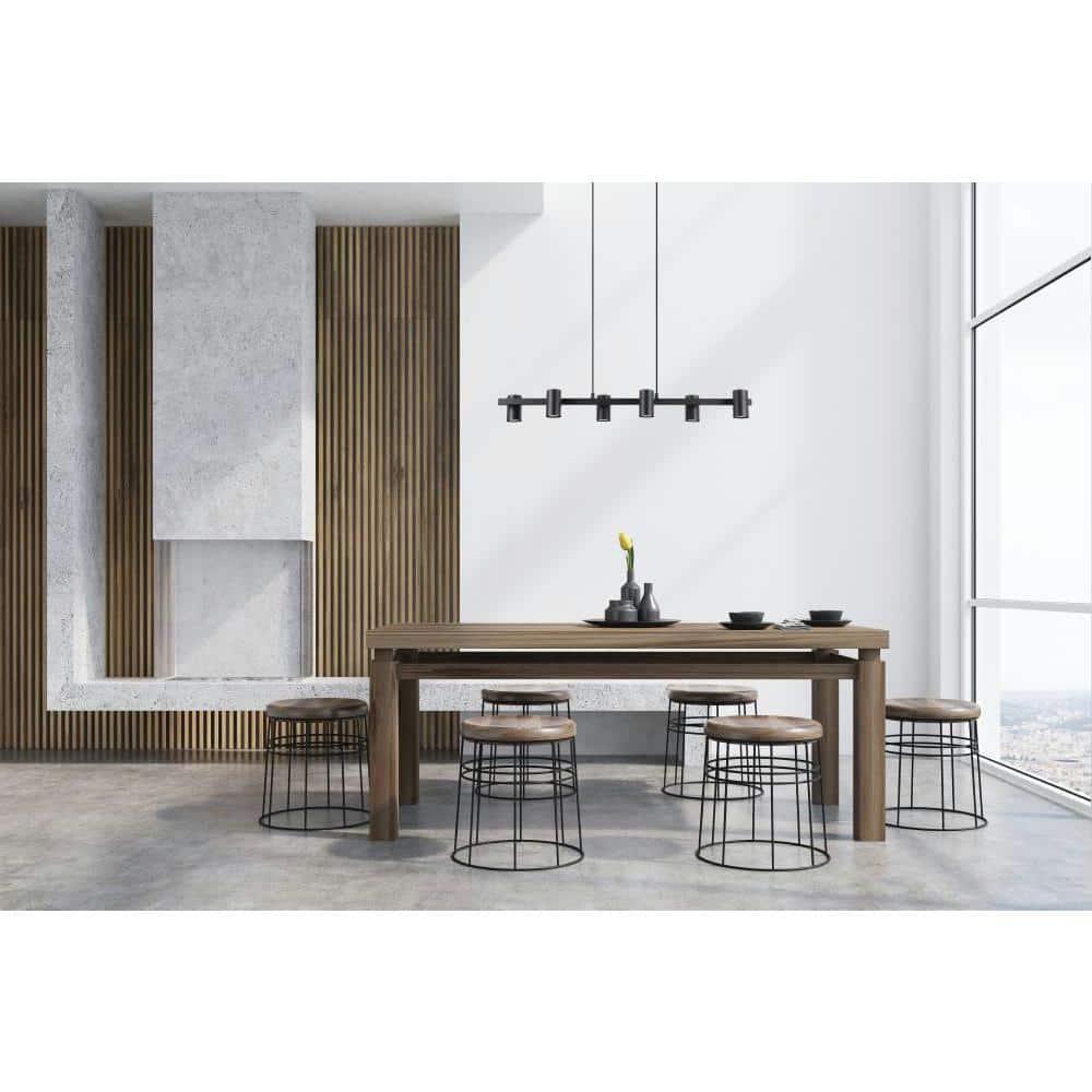 Gatuela Contemporary Black LED Island Pendant Light