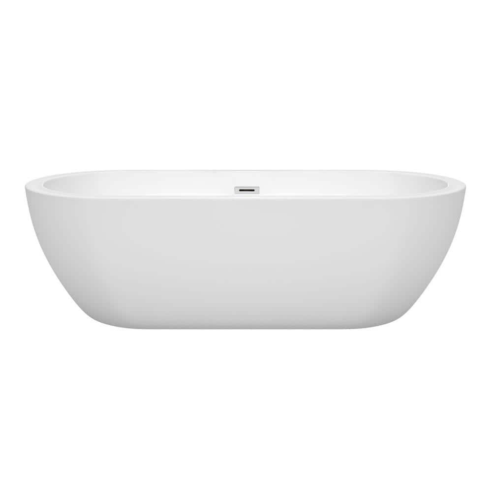 Wyndham Collection WCOBT100272 Soho 72'' x 31'' Freestanding Soaking Acrylic Bathtub